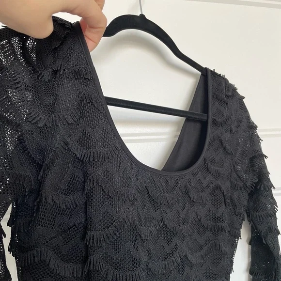 Guess Black Lace Mini-Midi Cocktail Dress, S, EUC - Picture 2 of 12